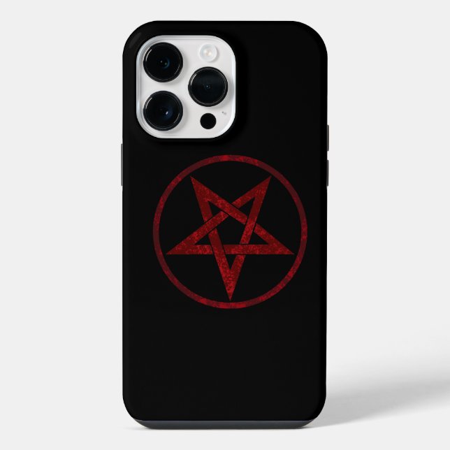 Funda Para iPhone Pentagrama del Diablo Rojo (Reverso )