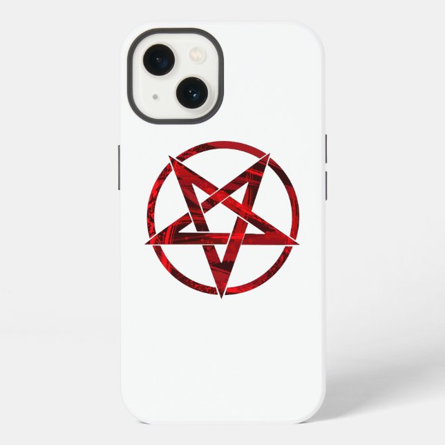Funda Para iPhone Pentagrama del Diablo Rojo (Reverso )