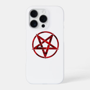 Funda Para iPhone 16 Pro Pentagrama del Diablo Rojo
