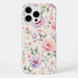 Funda Para iPhone 16 Pro Max Peonía floral de acuarela suave