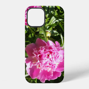 Funda Para iPhone 12 Peonías rosa oscuro