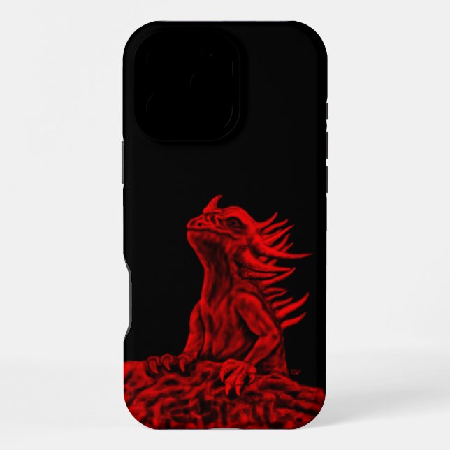 Funda Para iPhone Pequeño dragón rojo (Reverso )
