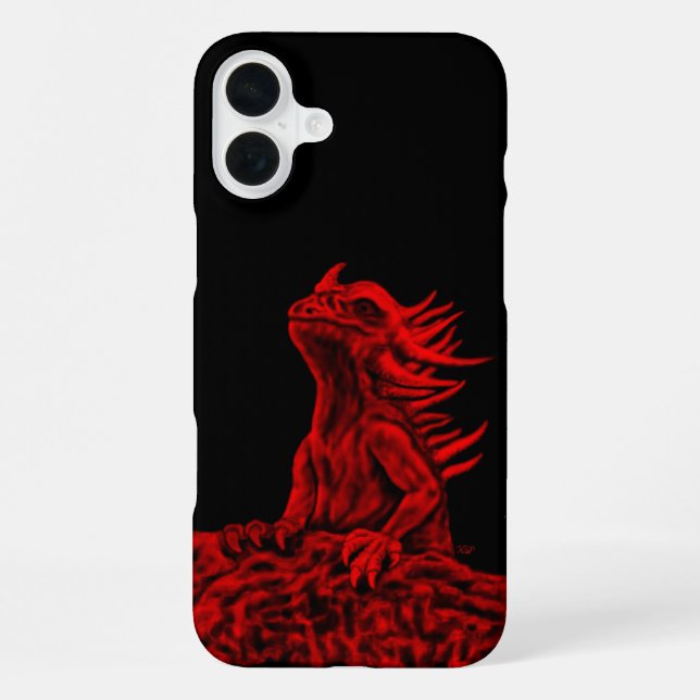 Funda Para iPhone Pequeño dragón rojo (Reverso )