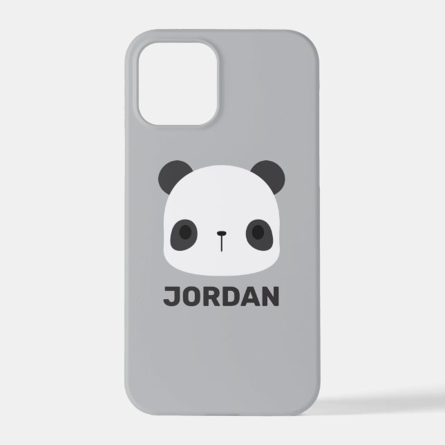 Funda Para iPhone Pequeño oso oso panda con nombre personalizado (Reverso )