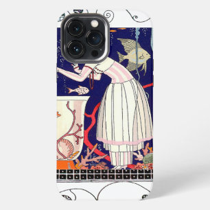 FUNDA PARA iPhone 13 PRO MAX PEQUEÑO PESCADO, MODA DE BELLEZA ART DECO