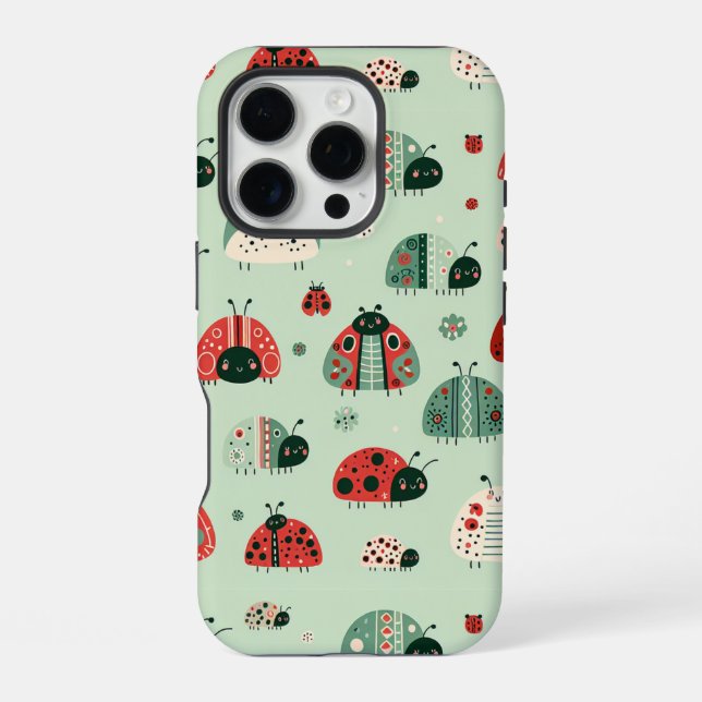 Funda Para iPhone Pequeños Insectos Festivos (Reverso )