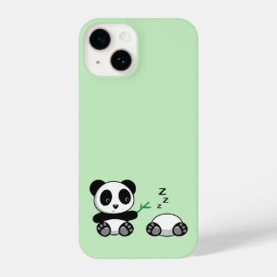 Funda Para iPhone 14 Pequeños Pandas cortos en verde