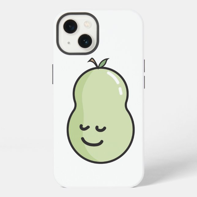Funda Para iPhone Pera con una sonrisa (Reverso )