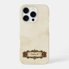 Funda Para iPhone 16 Pro Pergamino Ornamentado Estilo Antiguo