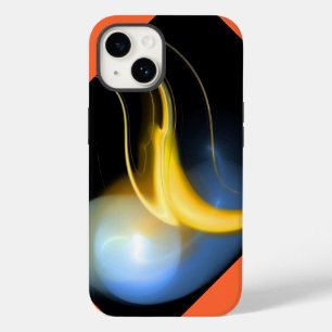 FUNDA PARA iPhone 14 PERLA ALIEN AZUL NARANJA AMARILLO MARRÓN
