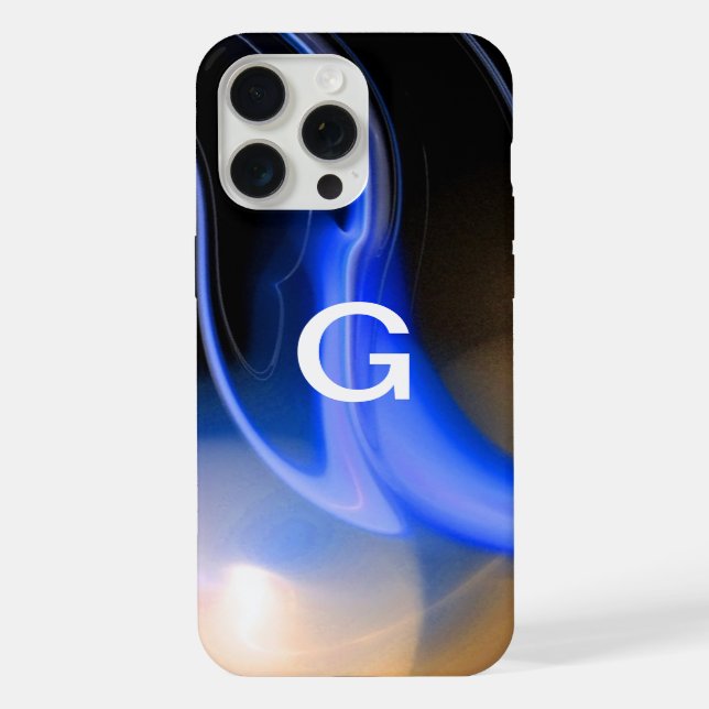 Funda Para iPhone PERLA ALIENA MONOGRAMA Azul Marrón (Reverso )