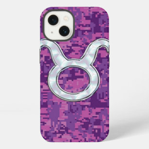Perla Como Signo de Tauro Camuflaje Digital Rosa