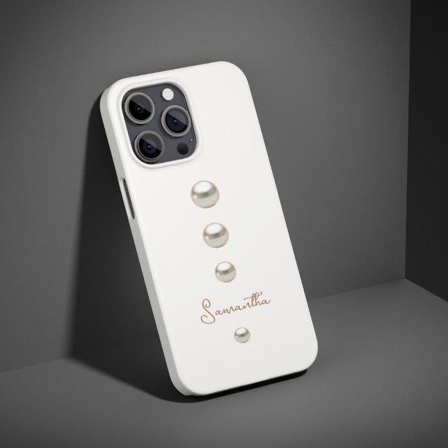 Funda Para iPhone Perlas de color blanco apagado (Subido por el creador)