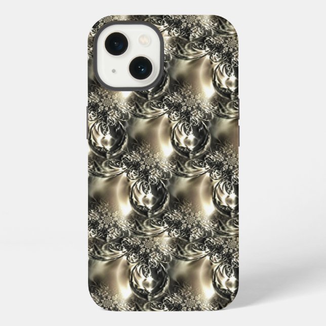 Funda Para iPhone Perlas Doradas (Reverso )