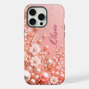 Perlas doradas modernas elegantes y lindas para el