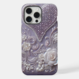 Perlas moradas modernas elegantes y lindas para el
