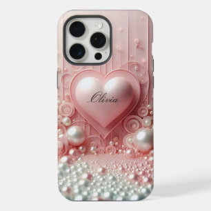Perlas rosadas doradas modernas elegantes y lindas