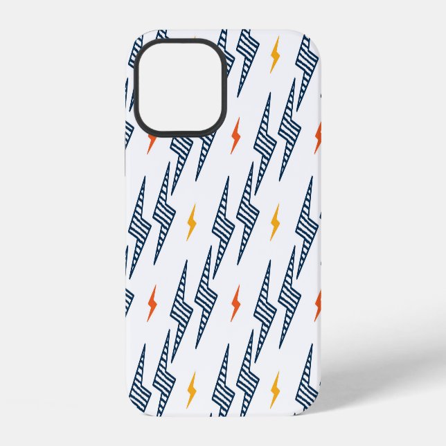 Funda Para iPhone Pernos de Relámpago Doodle Sin Costuras Flash (Reverso )