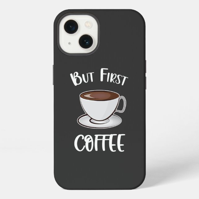 Funda Para iPhone Pero el primer café - Café Lover (Reverso )