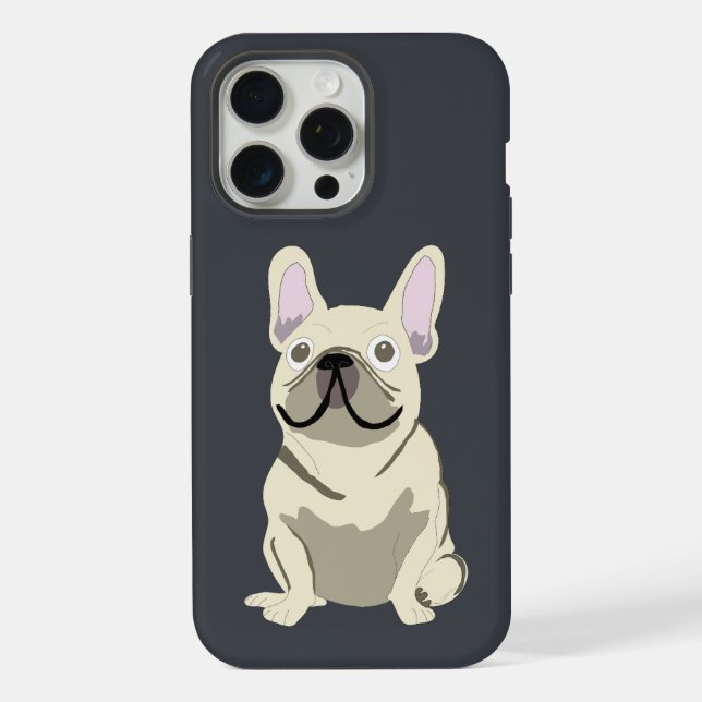 Funda Para iPhone Perrito adorable, frenchie (Reverso )