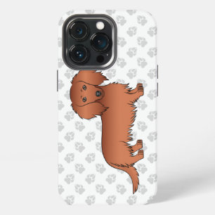 Funda Para iPhone 13 Pro Perrito De Dibujos Animados Adorable Salchicha Pel