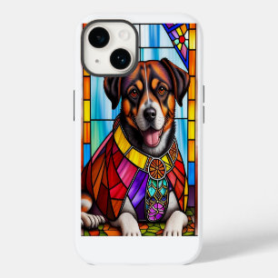 Funda Para iPhone 14 Perro Adornado con Collar Colorido