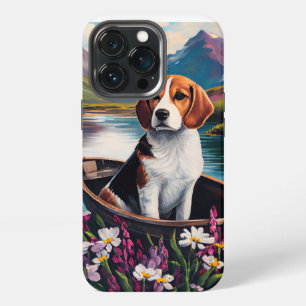 Funda Para iPhone 13 Pro Perro Beagle en una Paleta: Una Aventura Escénica