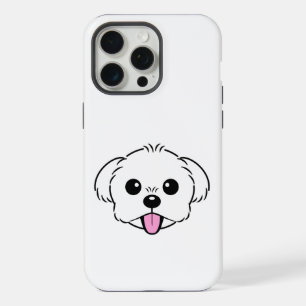 Perro Bichon Frise Blanco Lindo Sacando la Lengua