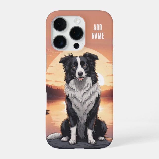 Funda Para iPhone Perro Border Collie (Reverso)