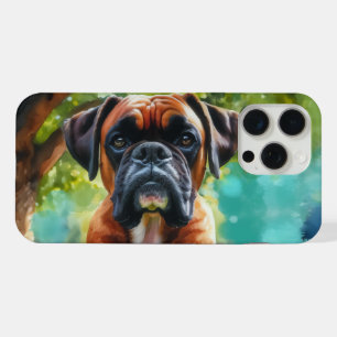 Perro Boxer en el Parque – Arte de Estilo Acuarela