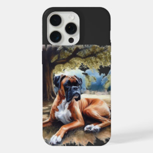 Perro boxer en la sombra Arte Acuarela 