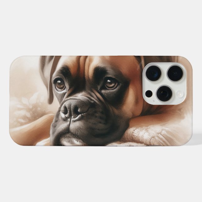 Funda Para iPhone Perro Boxer: Maestro de la Calma y Experto en Abra (Reverso Horizontal)