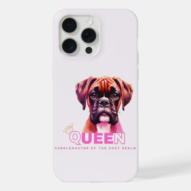 Funda Para iPhone Perro Boxer: Reina Ama de los Abrazos (Reverso )