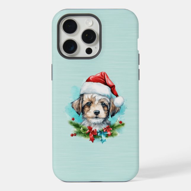 Funda Para iPhone Perro Cachorro En Un Sombrero (Reverso )