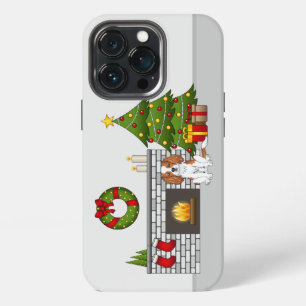 Funda Para iPhone 13 Pro Perro Cavalier Blenheim en una habitación festiva 