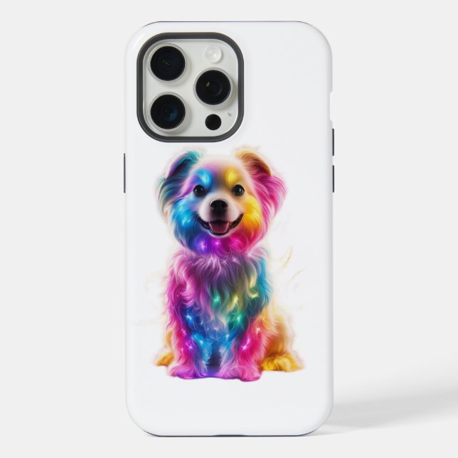 Funda Para iPhone Perro colorido (Reverso )