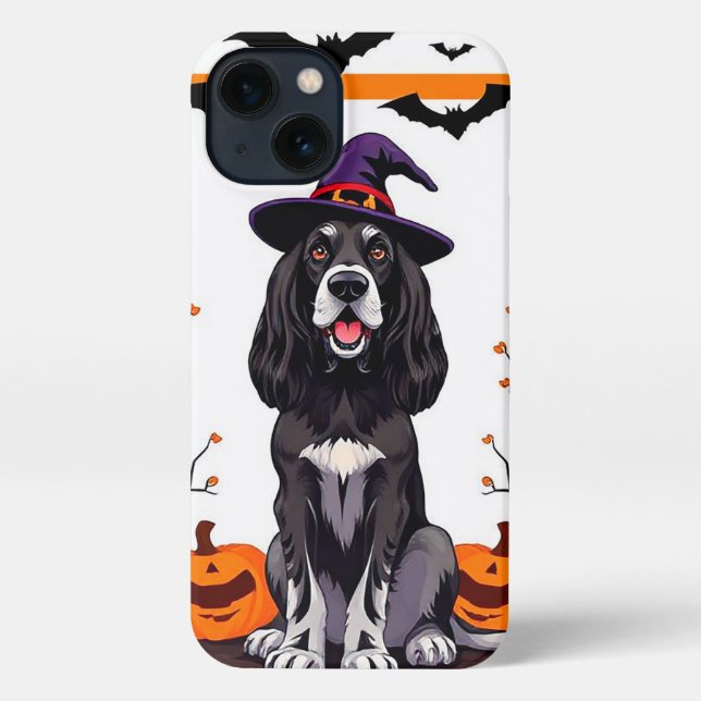 Funda Para iPhone Perro de caricatura sentado orgullosamente (Reverso )