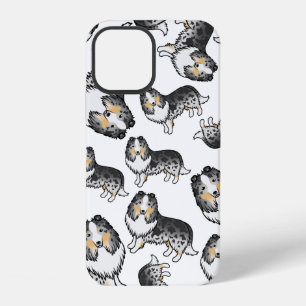 Funda Para iPhone 12 Perro de dibujos animados de oveja Shetland Blue M