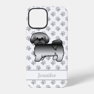 Funda Para iPhone 12 Pro Perro De Dibujos Animados Lindo Shih Tzu Gris & No