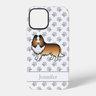 Funda Para iPhone 12 Perro de dibujos animados Sable Shetland Sheepdog