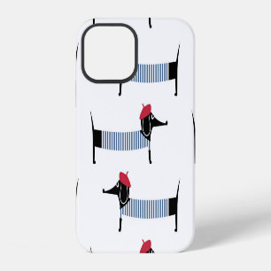 Funda Para iPhone 12 Perro de estilo francés, patrón de dibujos animado