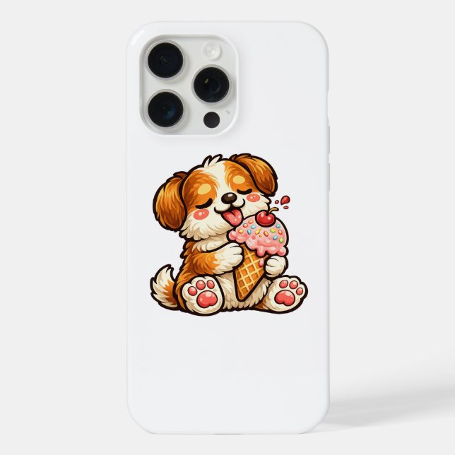 Funda Para iPhone Perro de helado genial (Reverso )