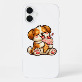 Funda Para iPhone 16 Plus Perro de helado genial
