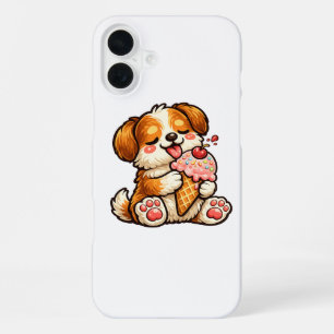 Funda Para iPhone 16 Plus Perro de helado genial