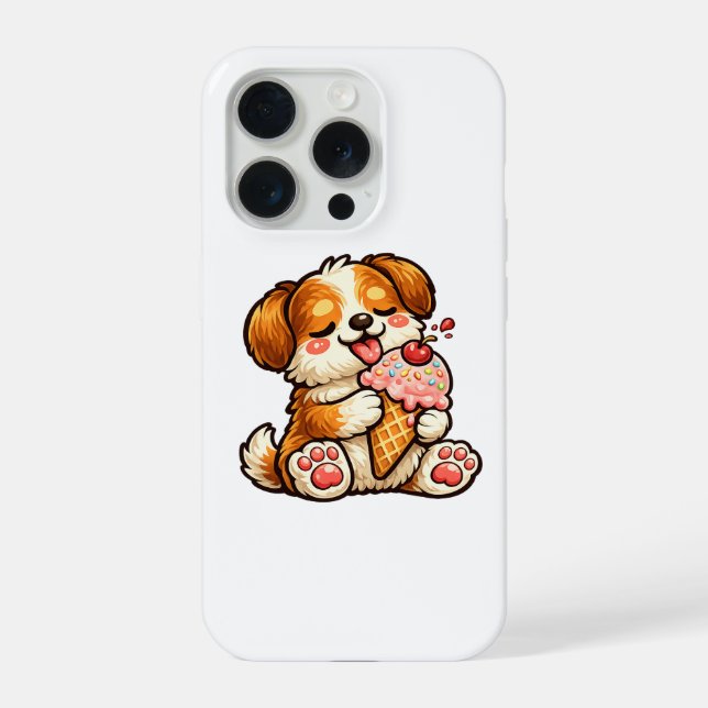 Funda Para iPhone Perro de helado genial (Reverso )