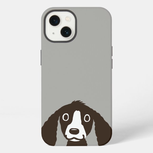 Funda Para iPhone Perro de Orejas Largas Spaniel Lindo (Reverso )