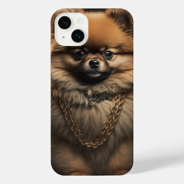 Funda Para iPhone Perro de Pomerania - estuche de teléfono de Iphone (Reverso )