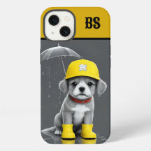 Perro divertido en botas de lluvia – humor de perr