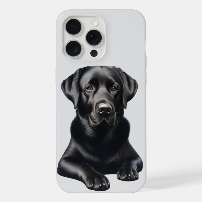 Funda Para iPhone Perro Labrador Negro (Reverso )
