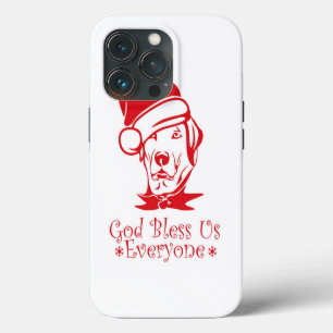 Funda Para iPhone 13 Pro perro labrador retriever con sombrero de Santa Cla
